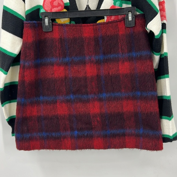 Mark O’polo Wool blend made in  Italy plaid mini skirt 36/small - Picture 1 of 9